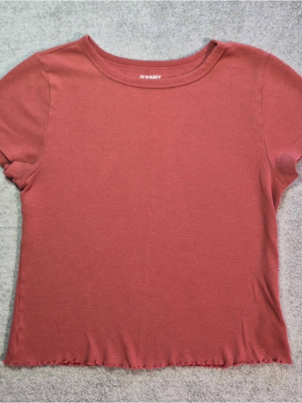 Old Navy Ribbed Short Sleeve Top - Dusty Rose Coral